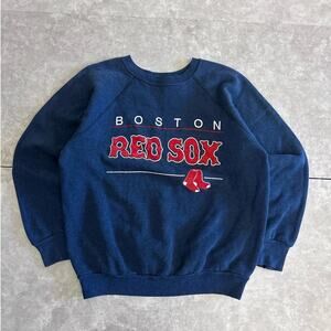 90s Vintage Boston Red Sox Navy Crewneck Size M